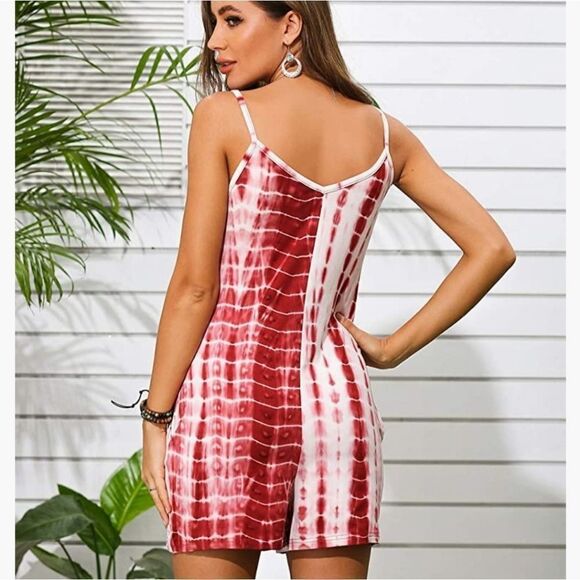 🔥 SALE 🔥 Casual Tie dye Slip Dress/Romper - Picture 3 of 6